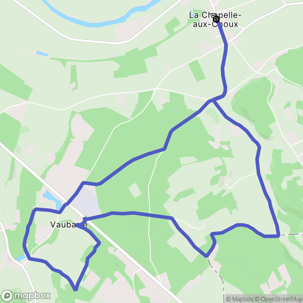La Chapelle-aux-Choux : carte du parcours de randonnée - France