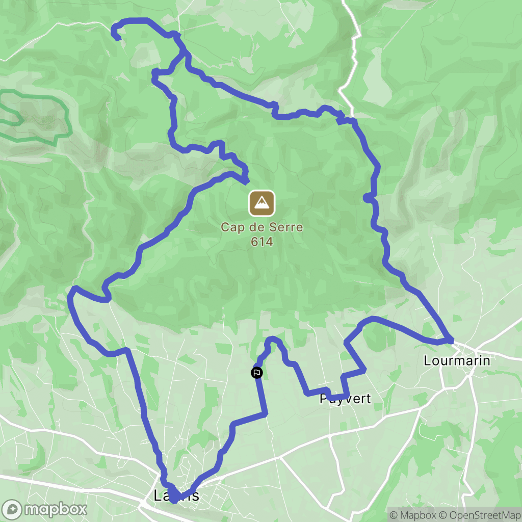 Puyvert : carte du parcours de randonnée - France