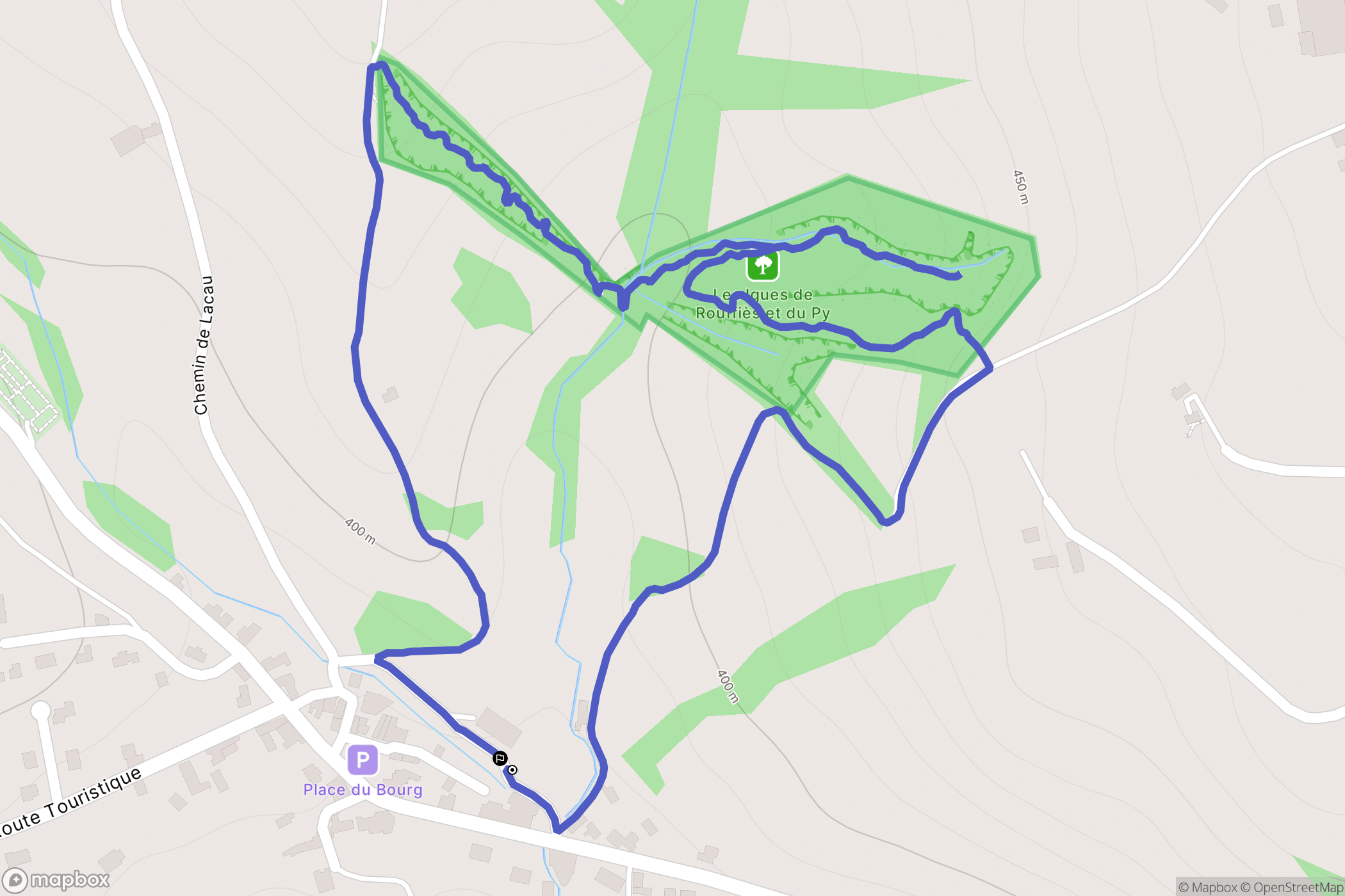 Compolibat : carte du parcours de randonnée - France