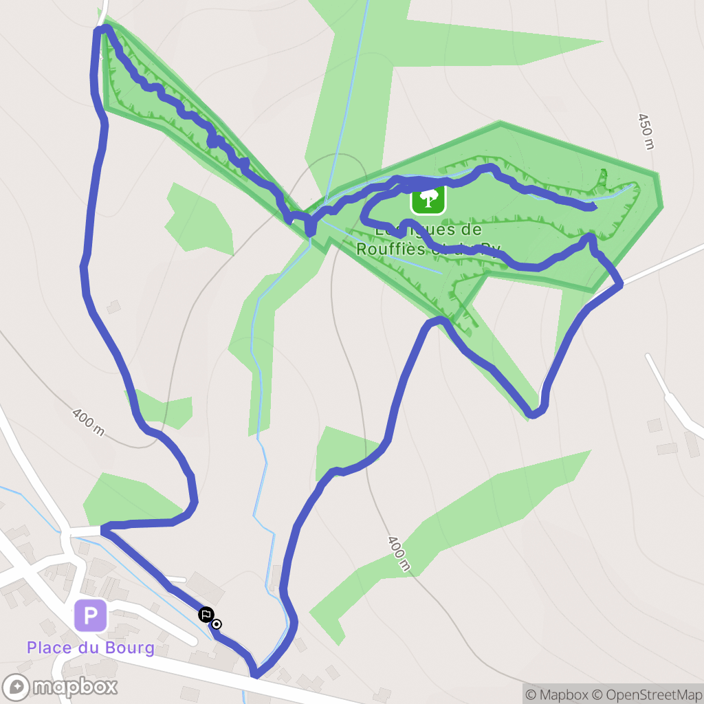 Compolibat : carte du parcours de randonnée - France