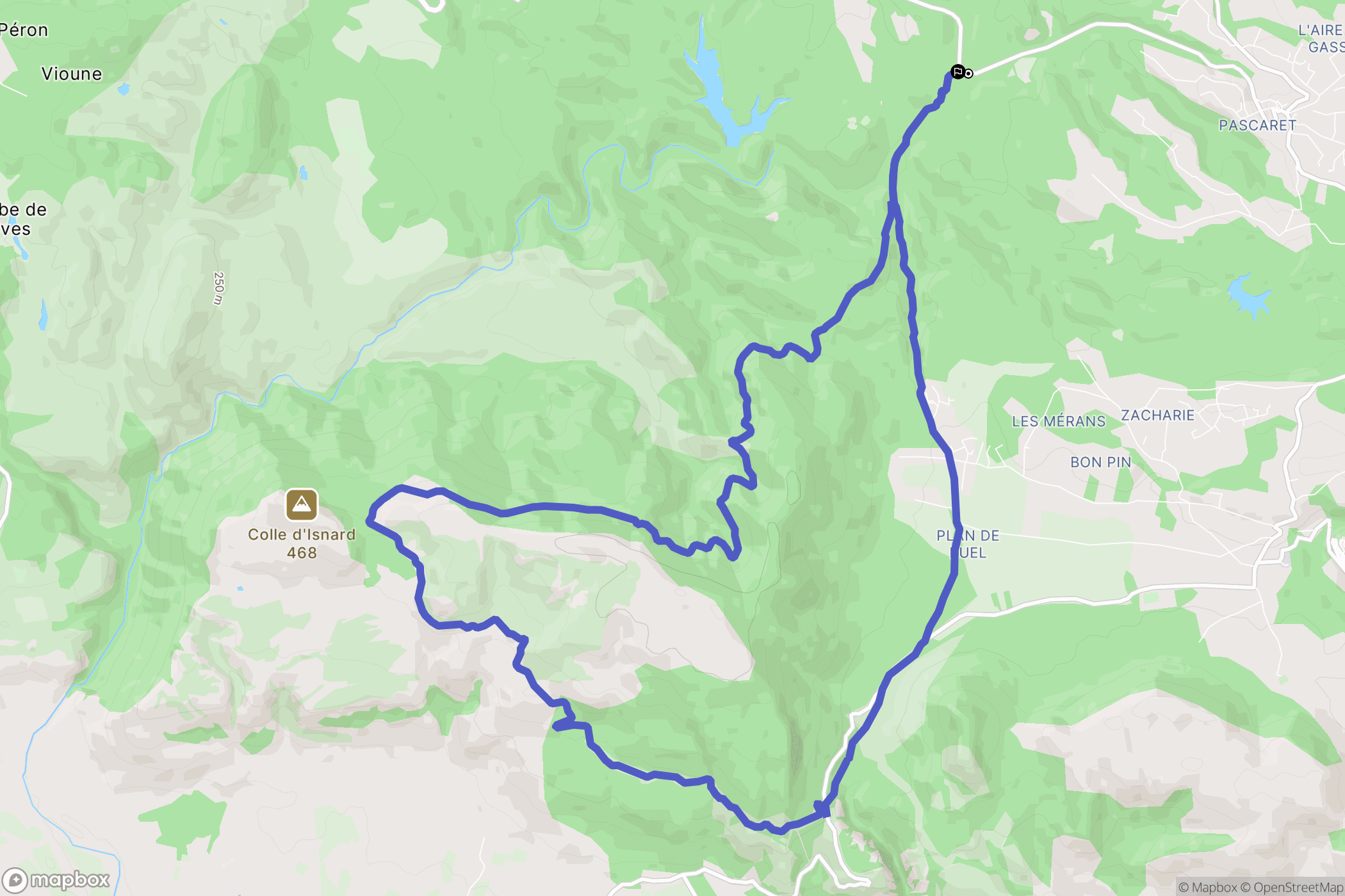 Fayence : carte du parcours de randonnée - France