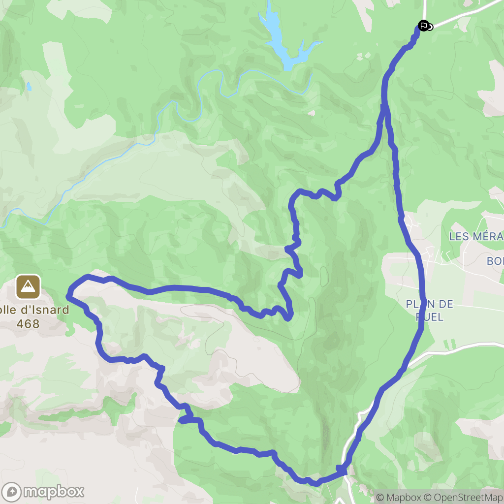 Fayence : carte du parcours de randonnée - France