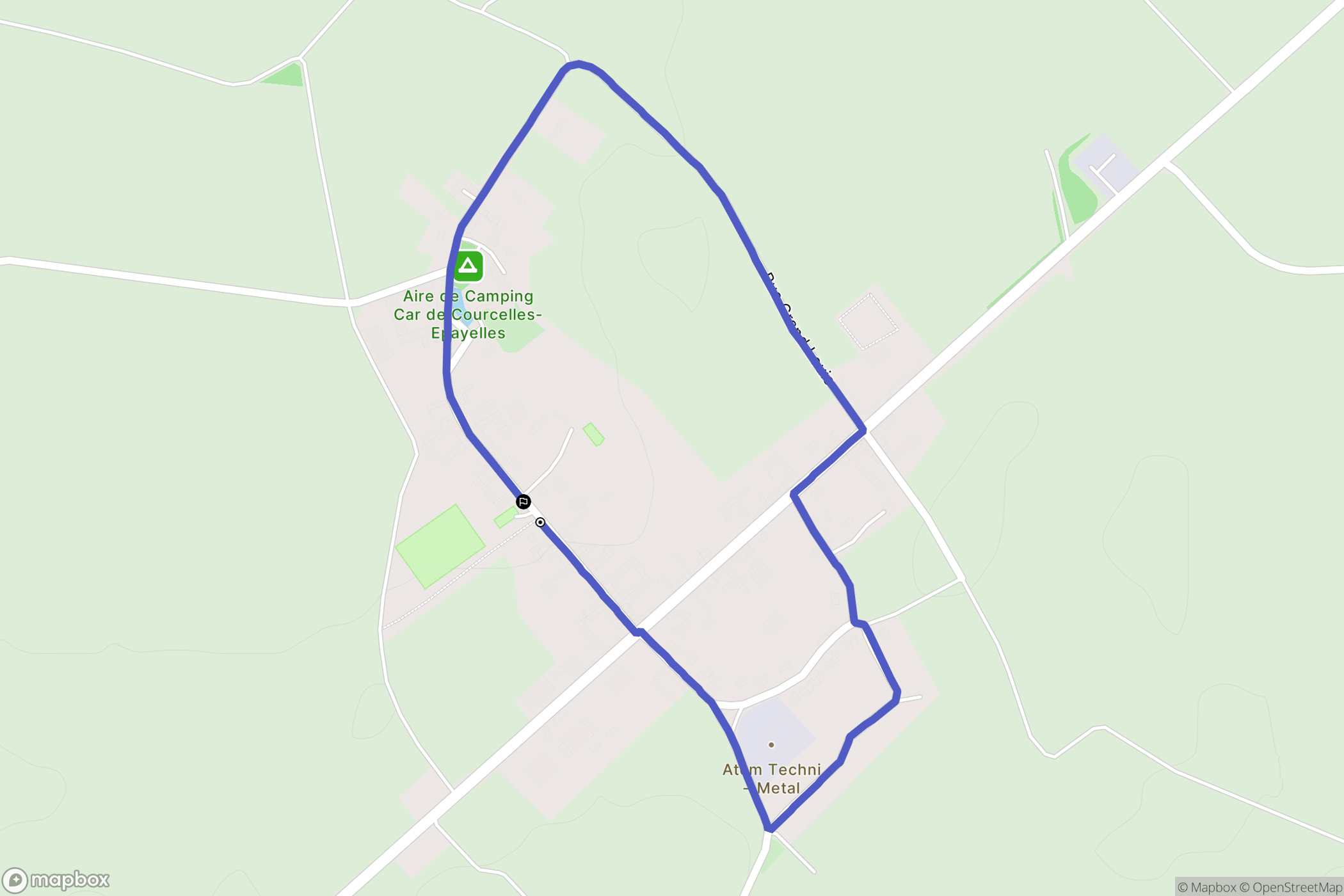 Courcelles-Epayelles : carte du parcours de randonnée - France