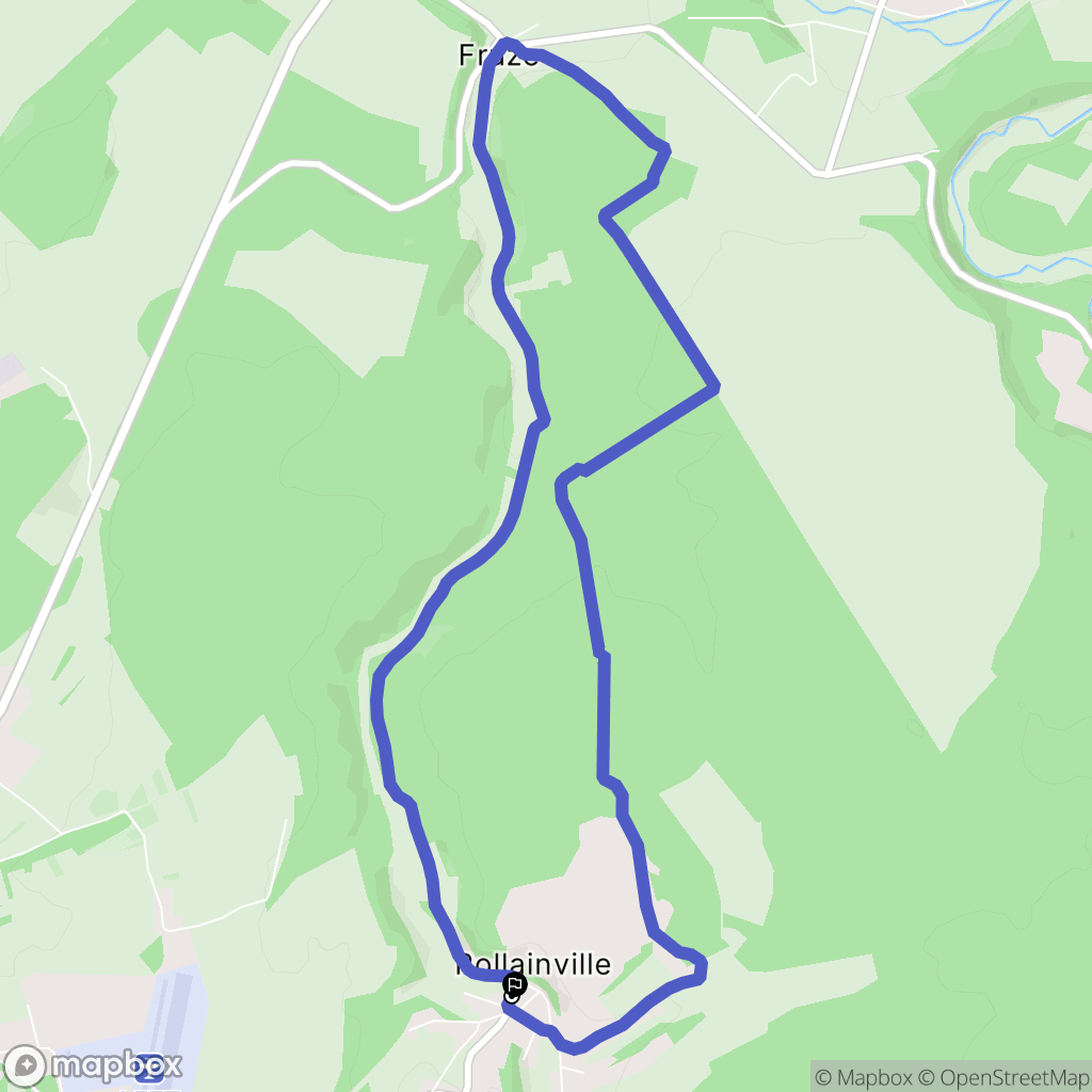 Rollainville : carte du parcours de randonnée - France