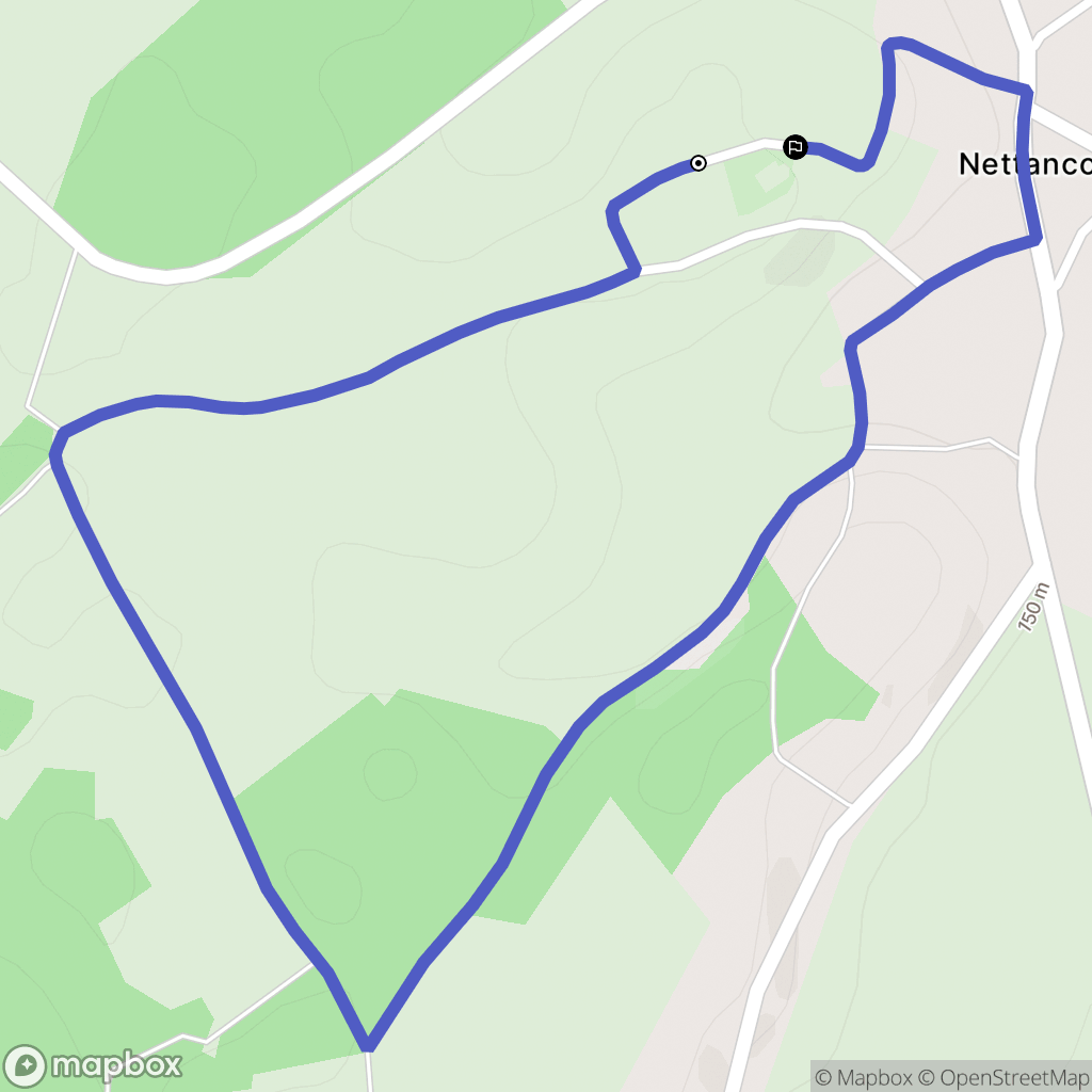 Nettancourt : carte du parcours de randonnée - France