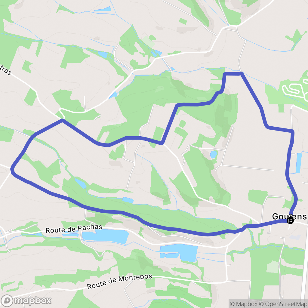 Layrac : carte du parcours de randonnée - France