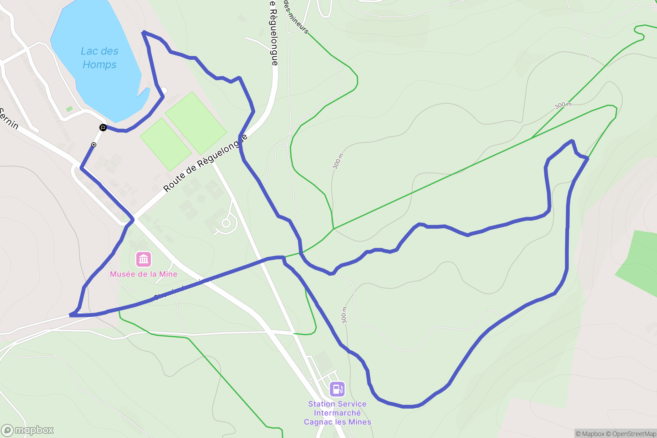 Cagnac-les-Mines : carte du parcours de randonnée - France