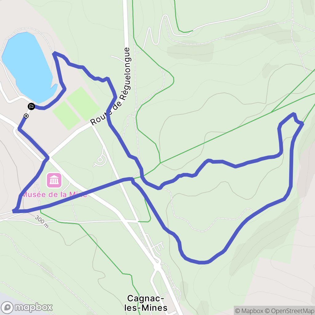 Cagnac-les-Mines : carte du parcours de randonnée - France