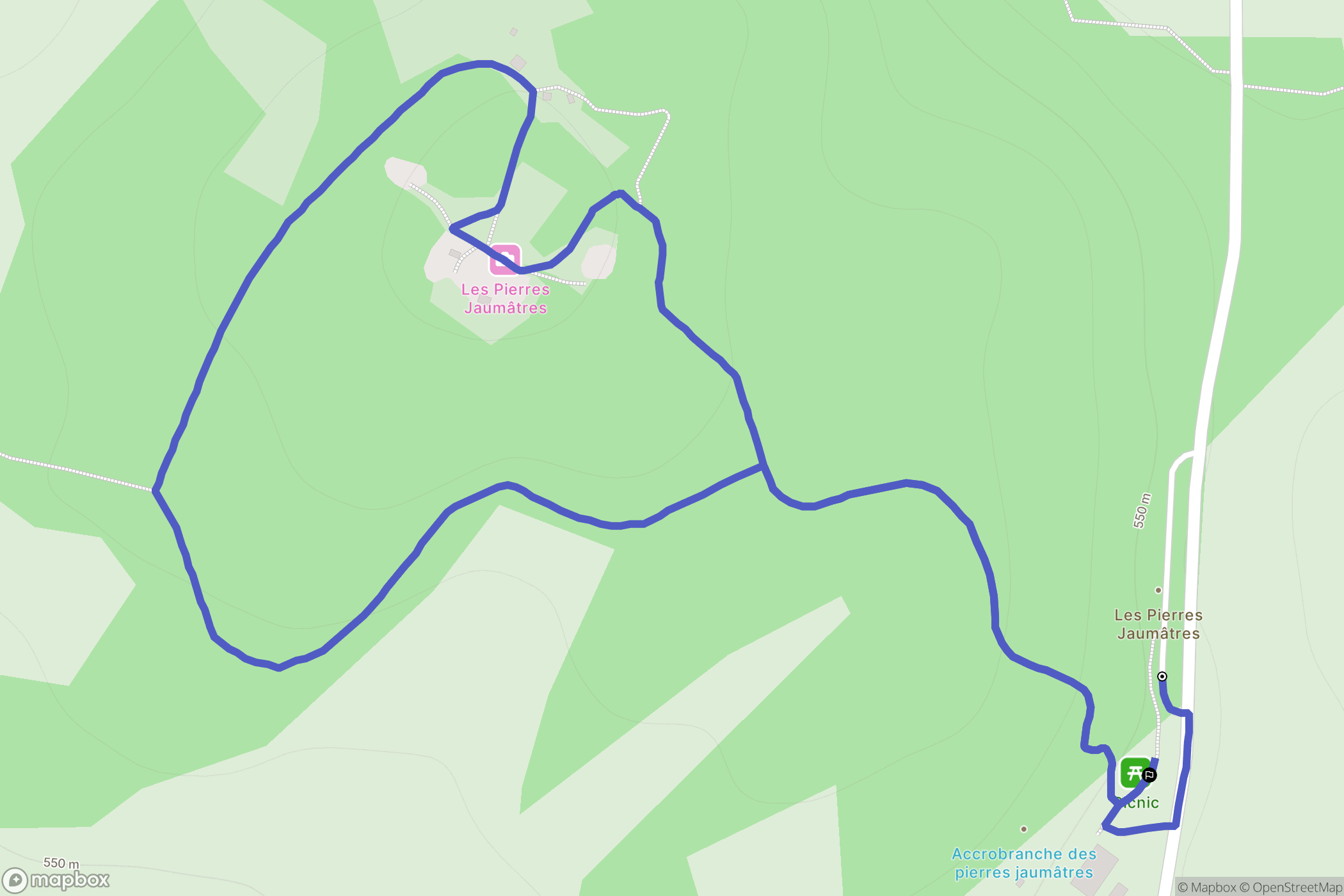 Toulx-Sainte-Croix : carte du parcours de randonnée - France