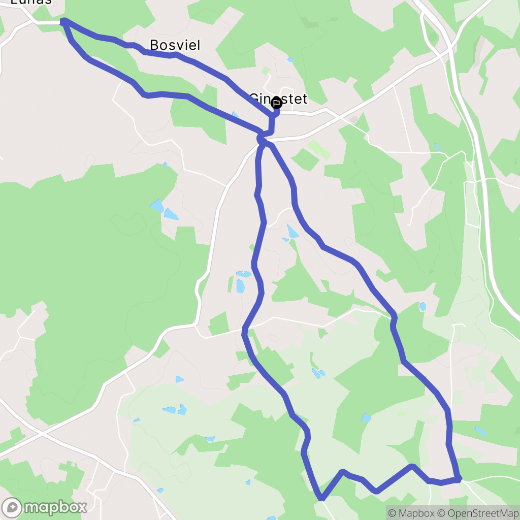 Ginestet : carte du parcours de randonnée - France