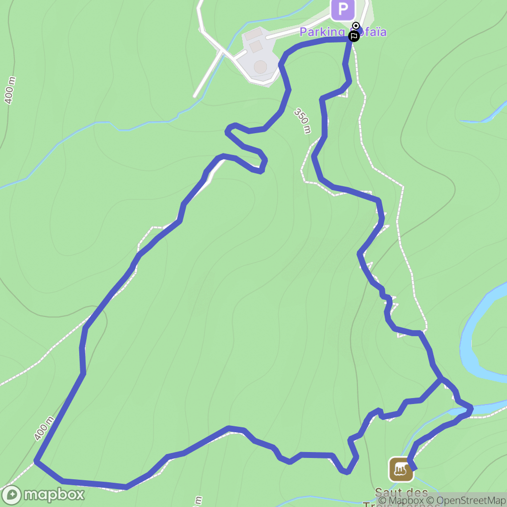 Sainte-Rose : carte du parcours de randonnée - France