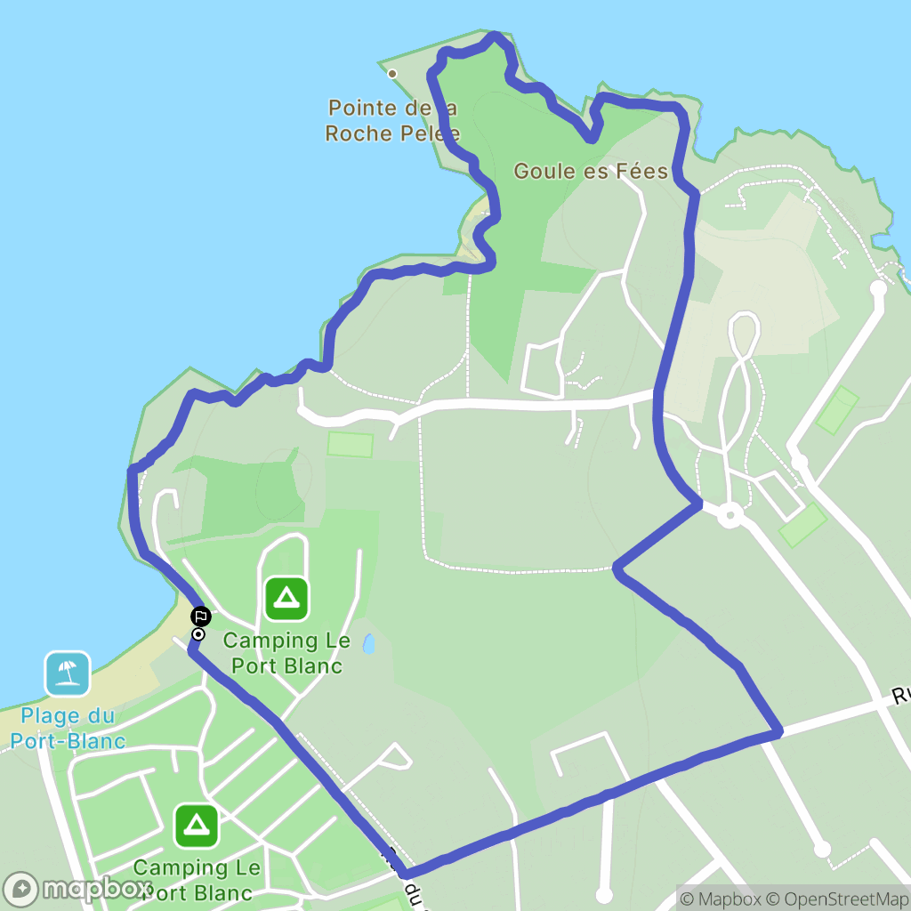 Dinard : carte du parcours de randonnée - France