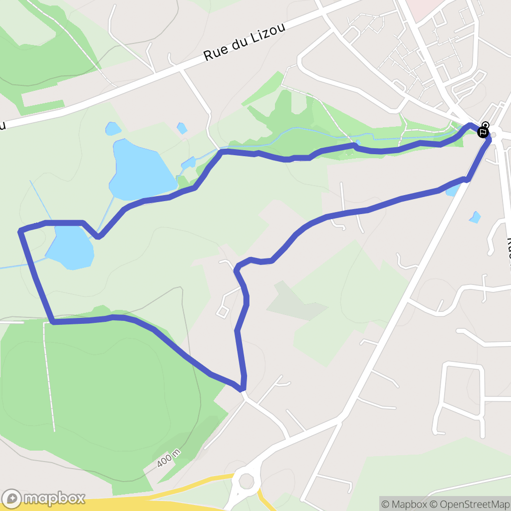 La Souterraine : carte du parcours de randonnée - France