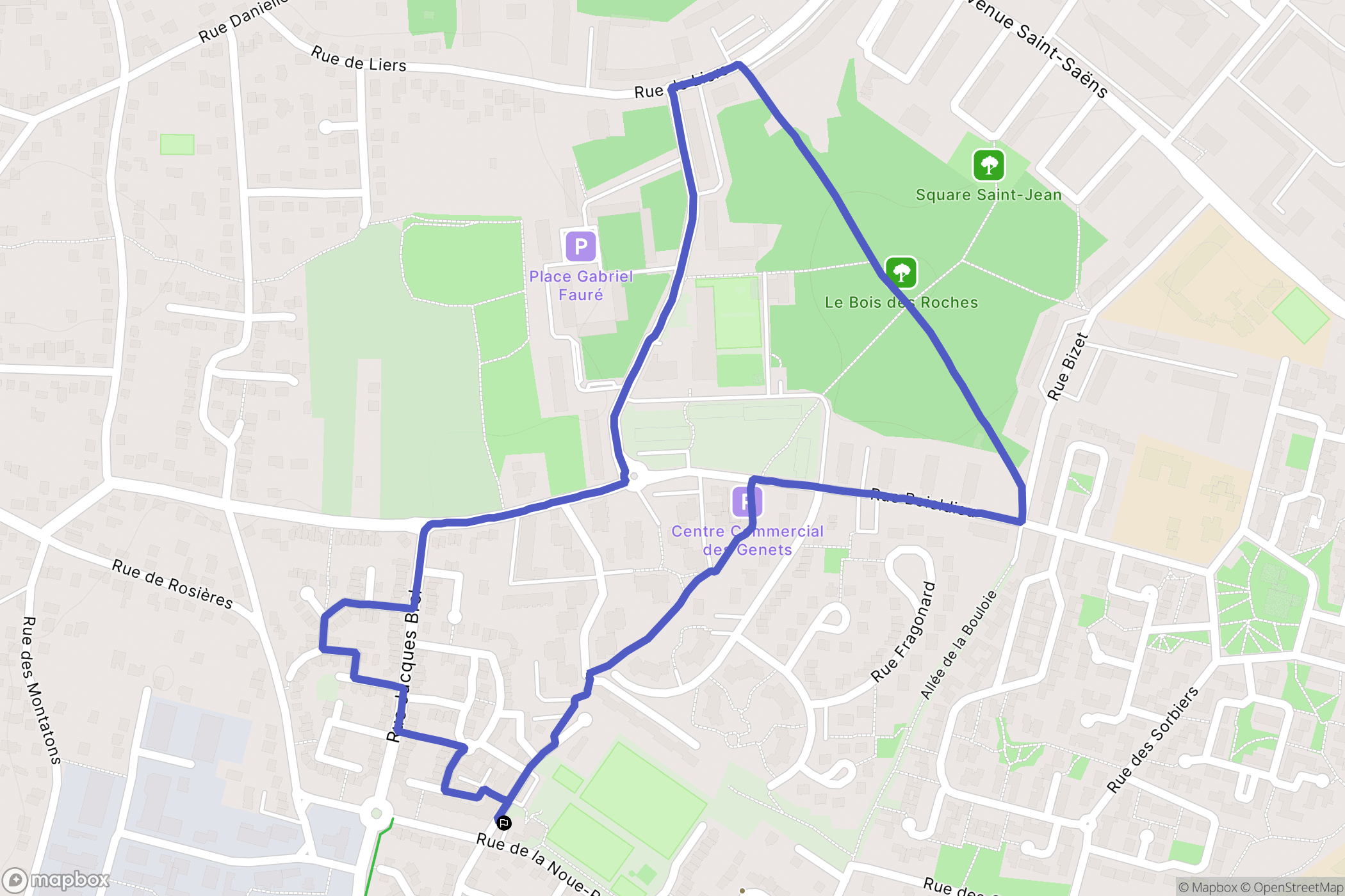 Saint-Michel-sur-Orge : carte du parcours de randonnée - France