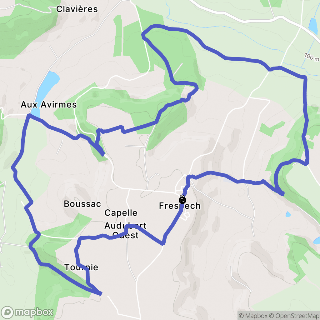 Frespech : carte du parcours de randonnée - France