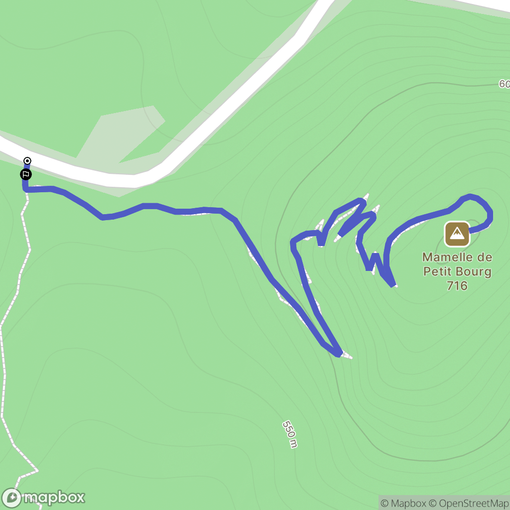Petit-Bourg : carte du parcours de randonnée - France