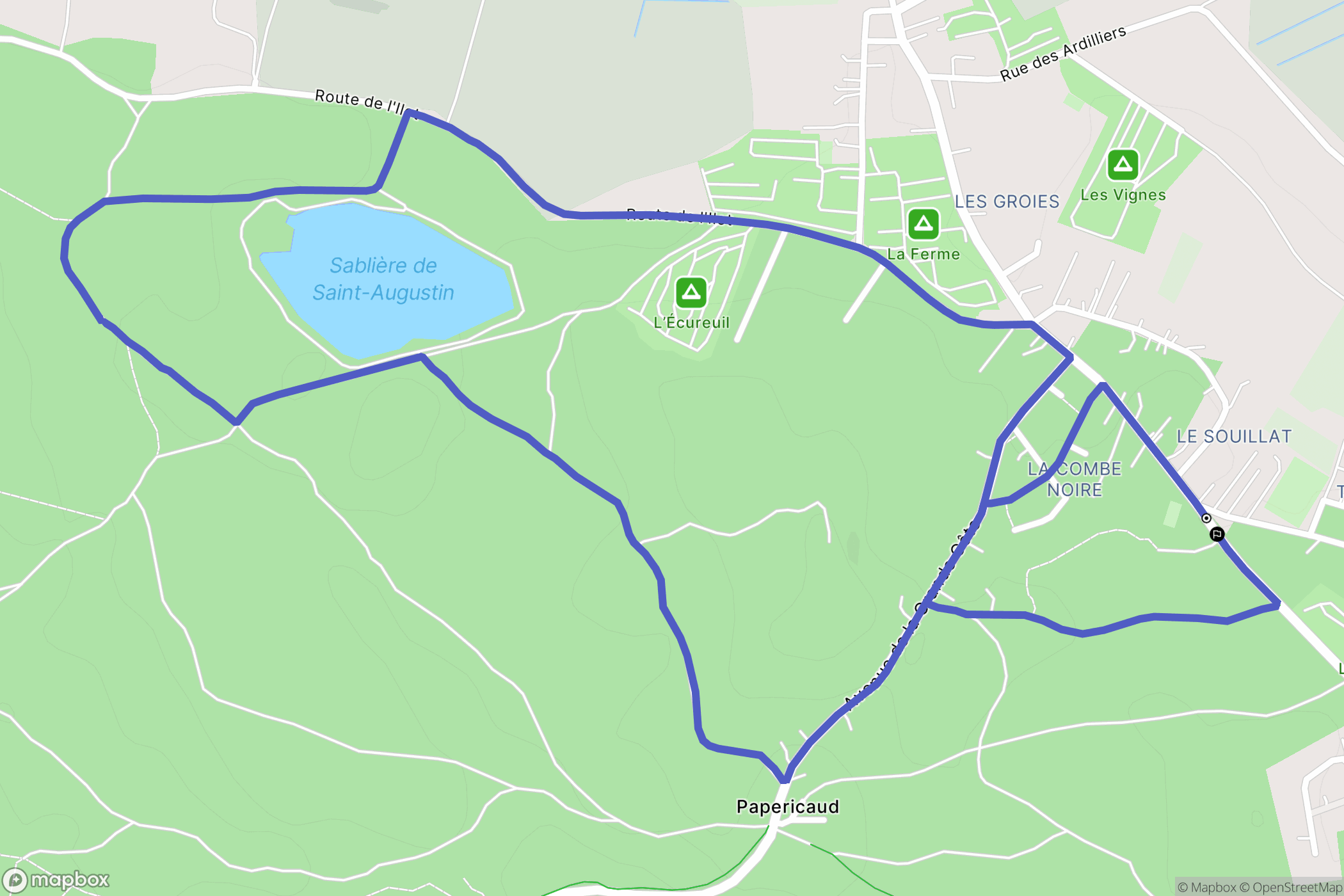 Saint-Augustin : carte du parcours de randonnée - France