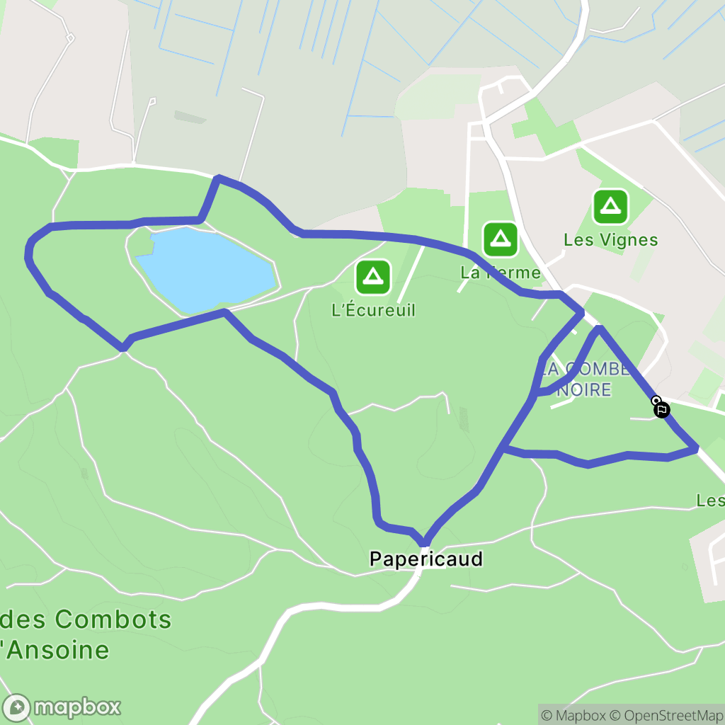 Saint-Augustin : carte du parcours de randonnée - France