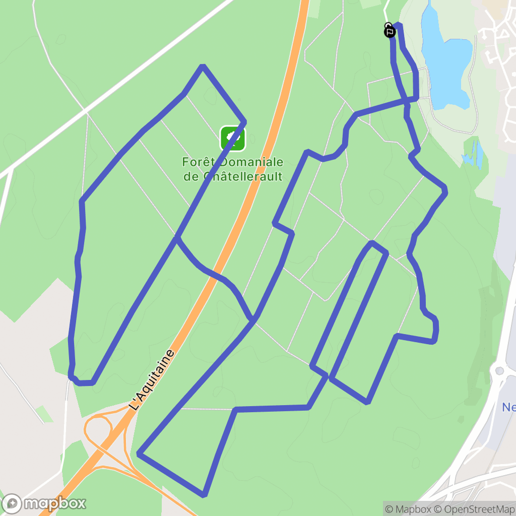 Châtellerault : carte du parcours de randonnée - France