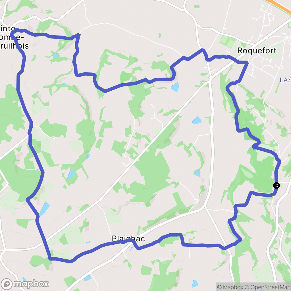 Estillac : carte du parcours de randonnée - France