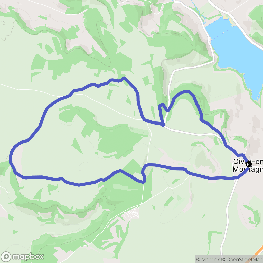 Civry-en-Montagne : carte du parcours de randonnée - France