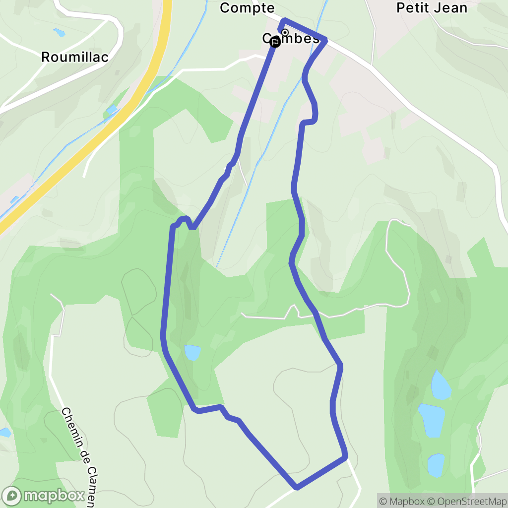 Villeneuve-sur-Lot : carte du parcours de randonnée - France