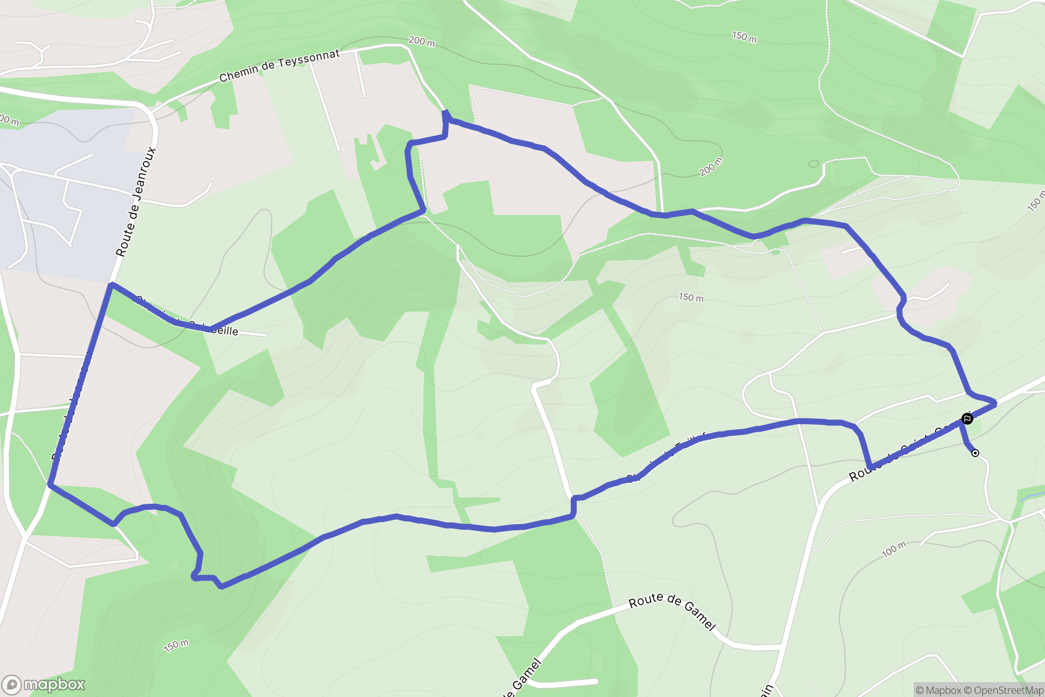 Villeneuve-sur-Lot : carte du parcours de randonnée - France