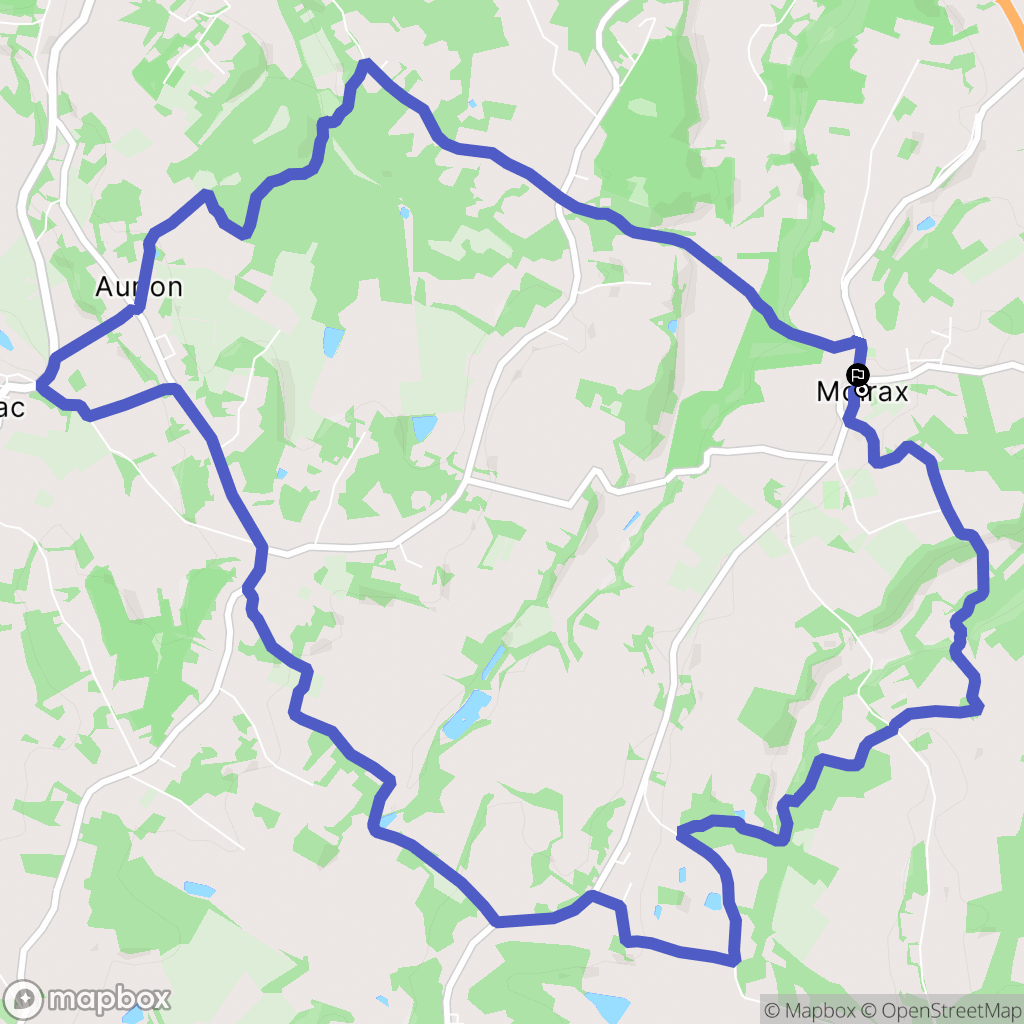 Moirax : carte du parcours de randonnée - France