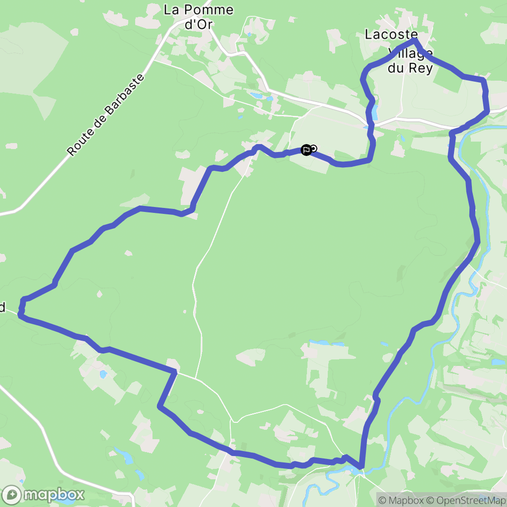Réaup-Lisse : carte du parcours de randonnée - France