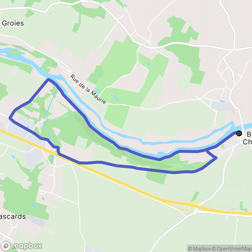 Bourg-Charente : carte du parcours de randonnée - France