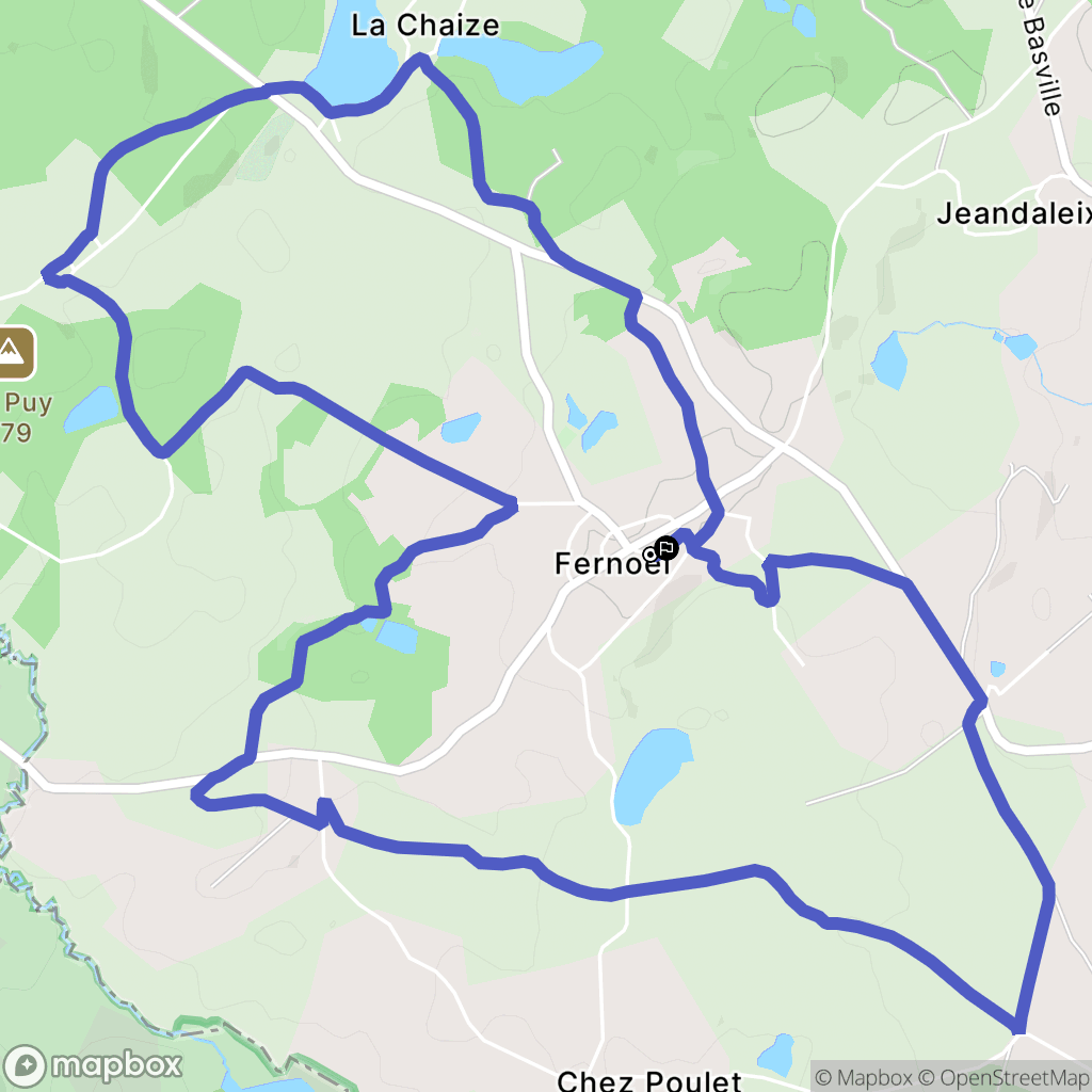Fernoël : carte du parcours de randonnée - France