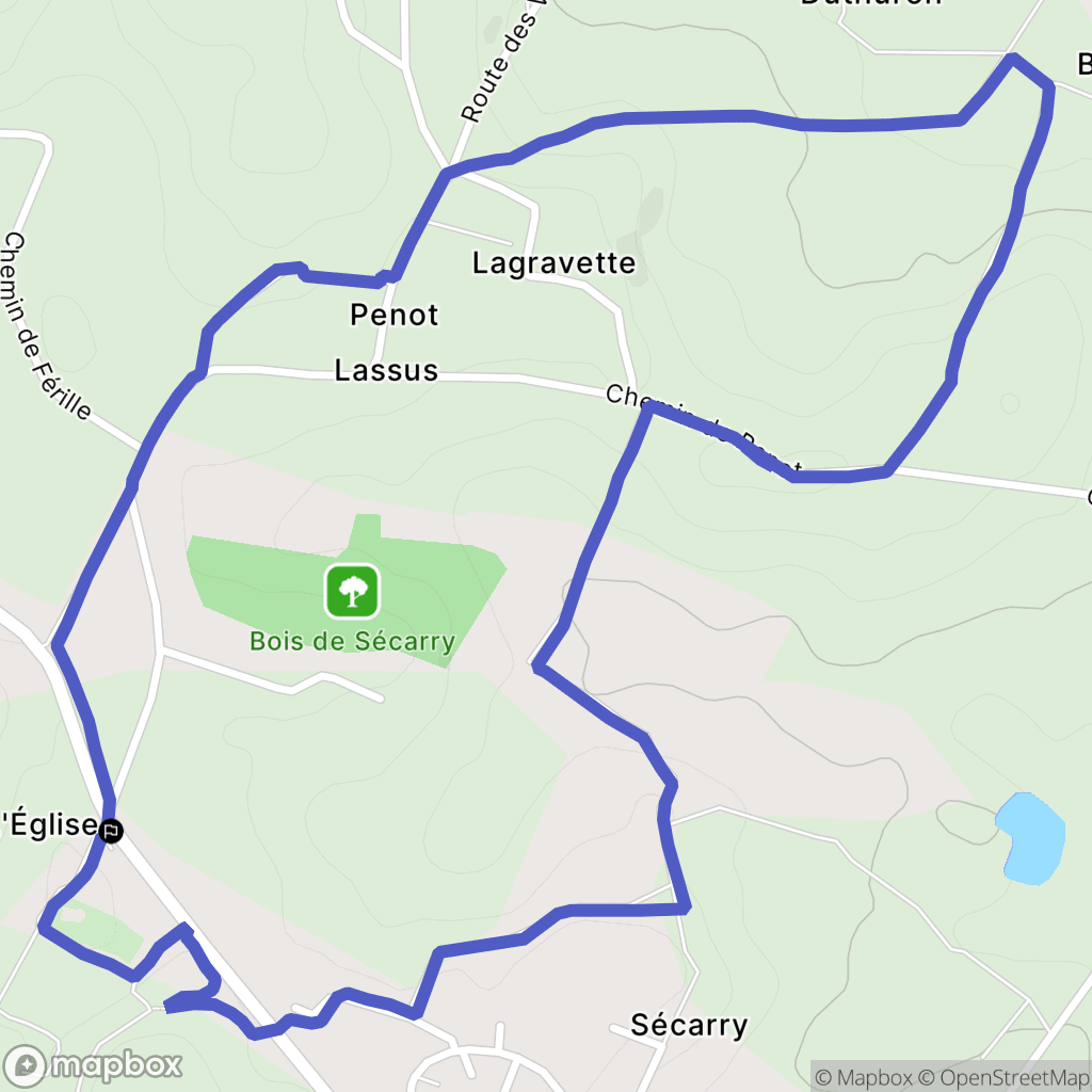 Cocumont : carte du parcours de randonnée - France