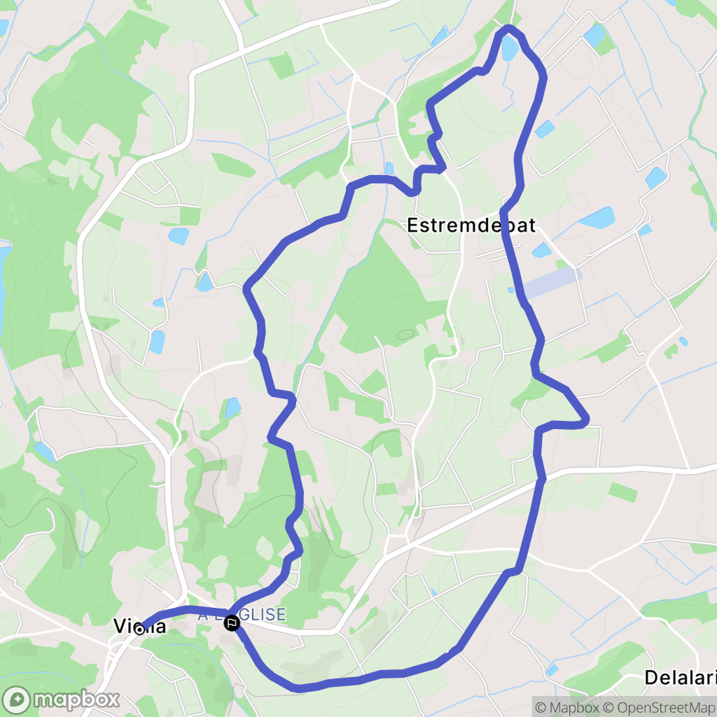 Viella : carte du parcours de randonnée - France