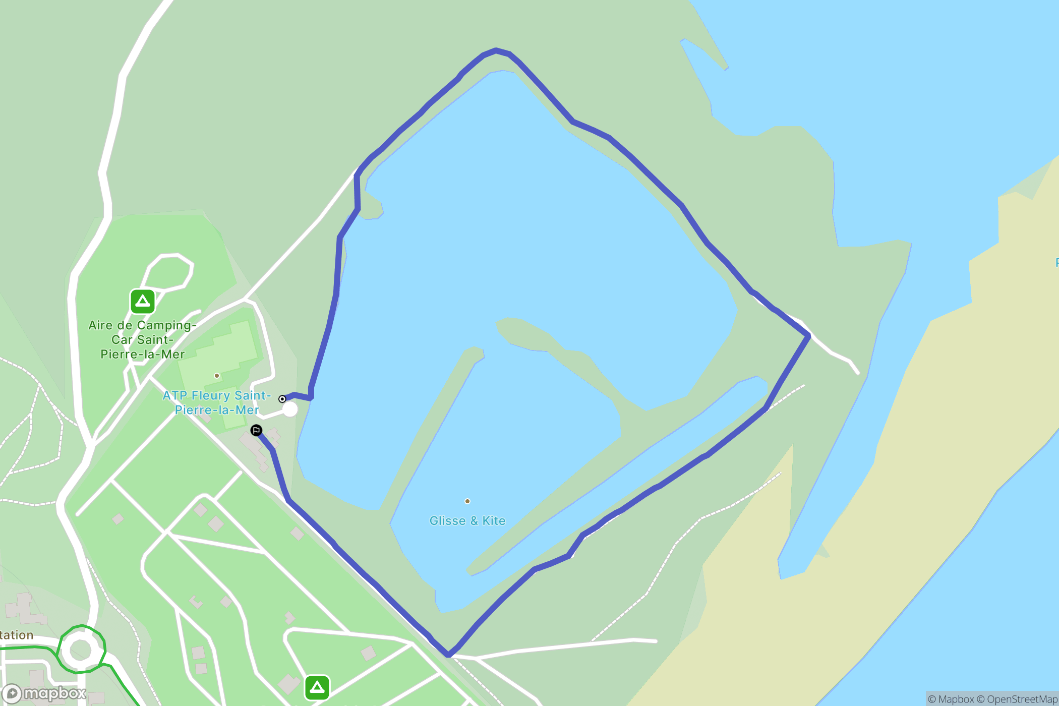 Fleury : carte du parcours de randonnée - France