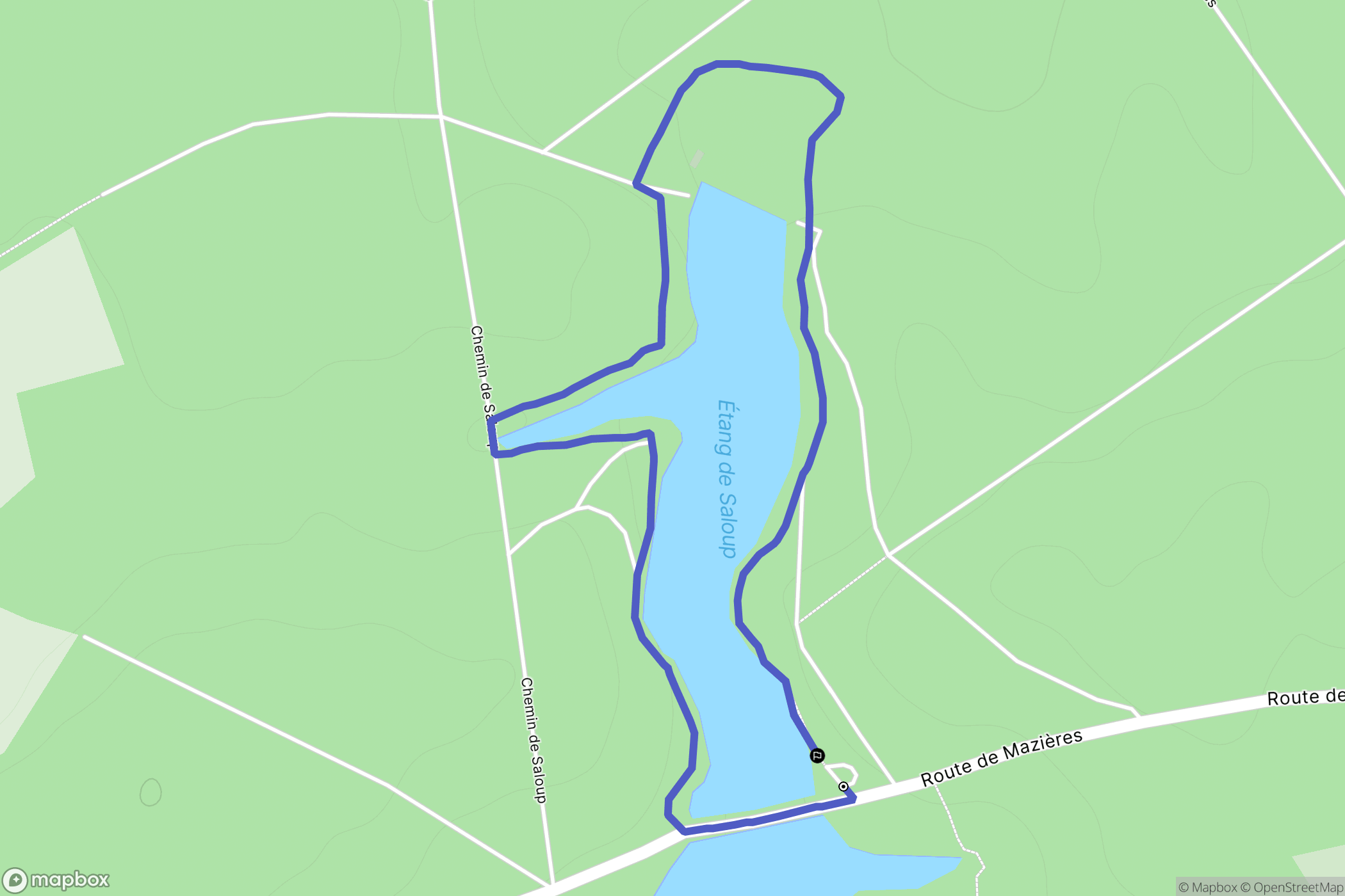 Le Brethon : carte du parcours de randonnée - France