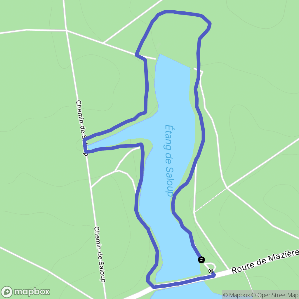 Le Brethon : carte du parcours de randonnée - France