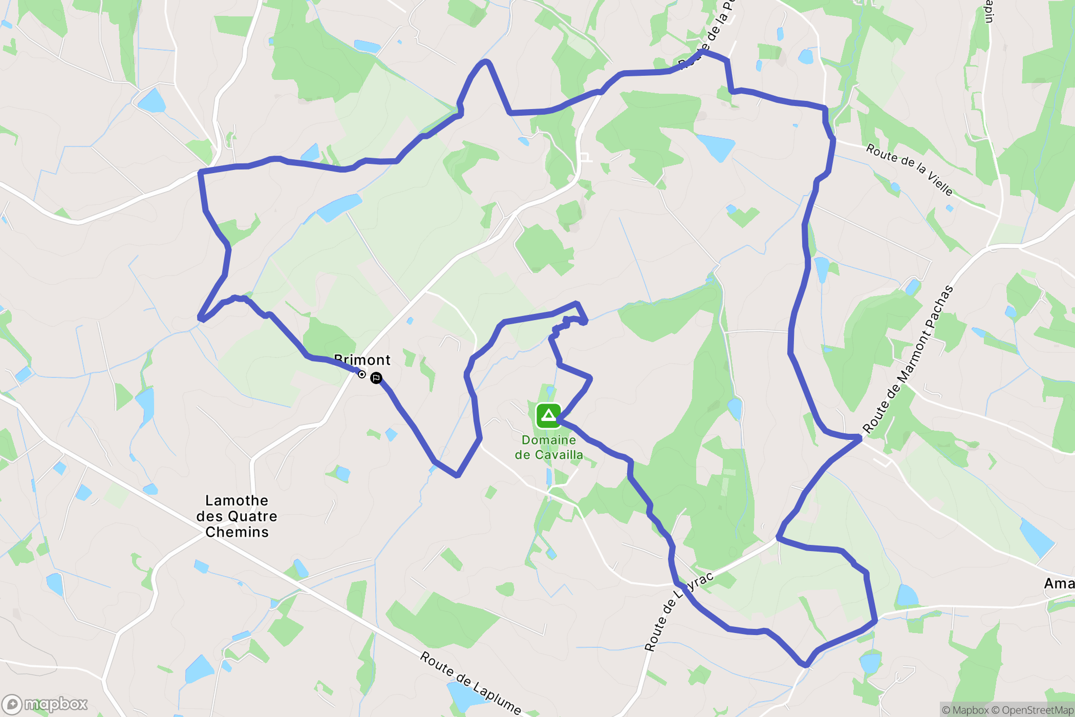Laplume : carte du parcours de randonnée - France