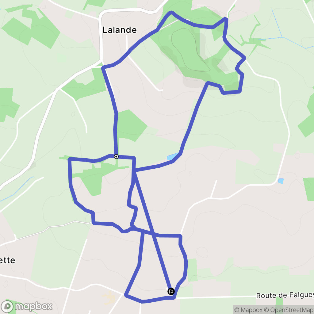 Villeneuve sur lot : carte du parcours de randonnée - France