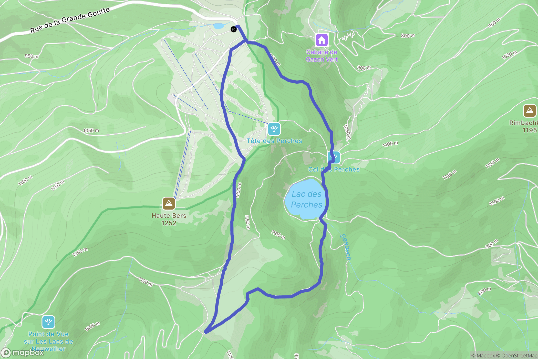 Saint-Maurice-sur-Moselle : carte du parcours de randonnée - France