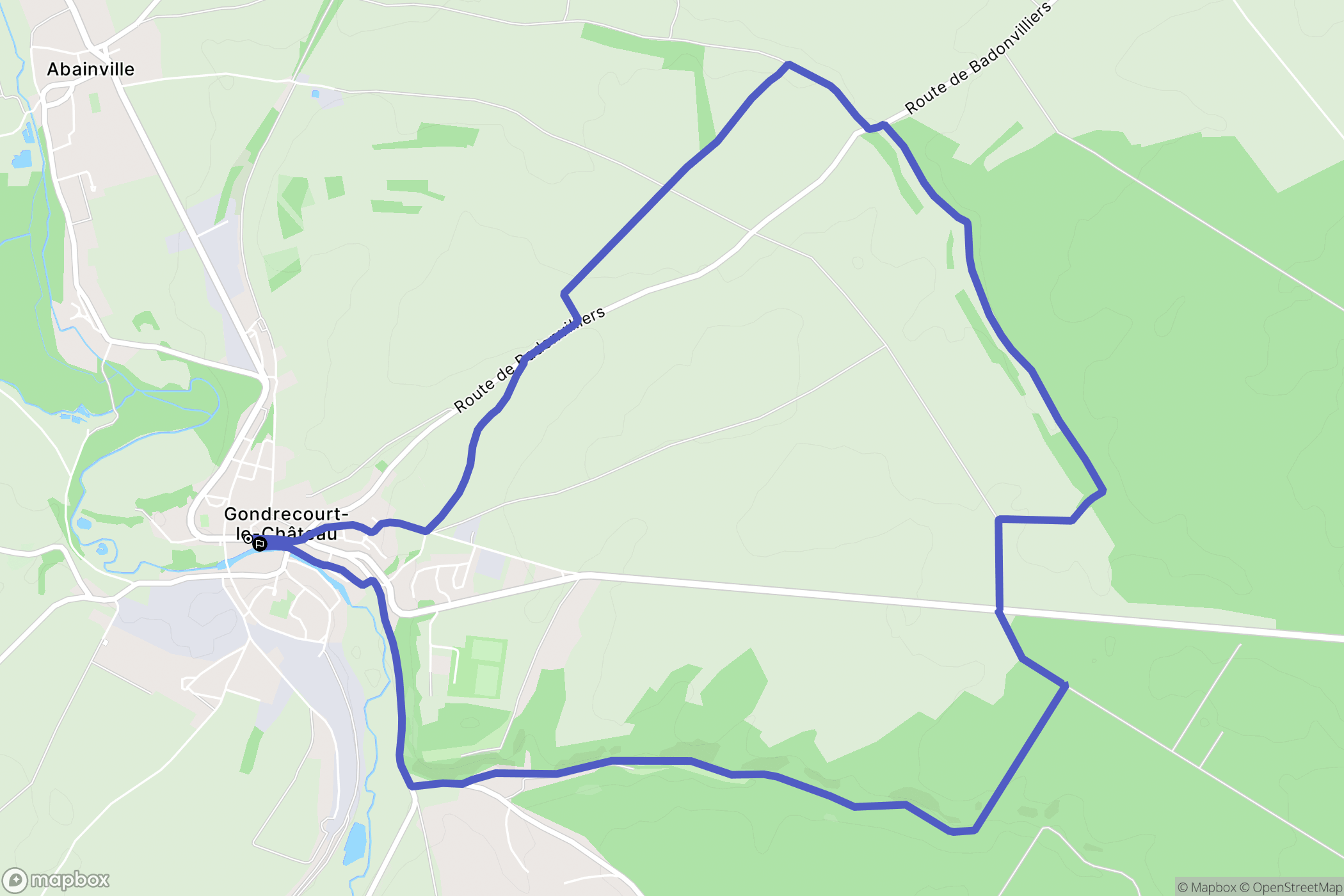 Gondrecourt-le-Château : carte du parcours de randonnée - France