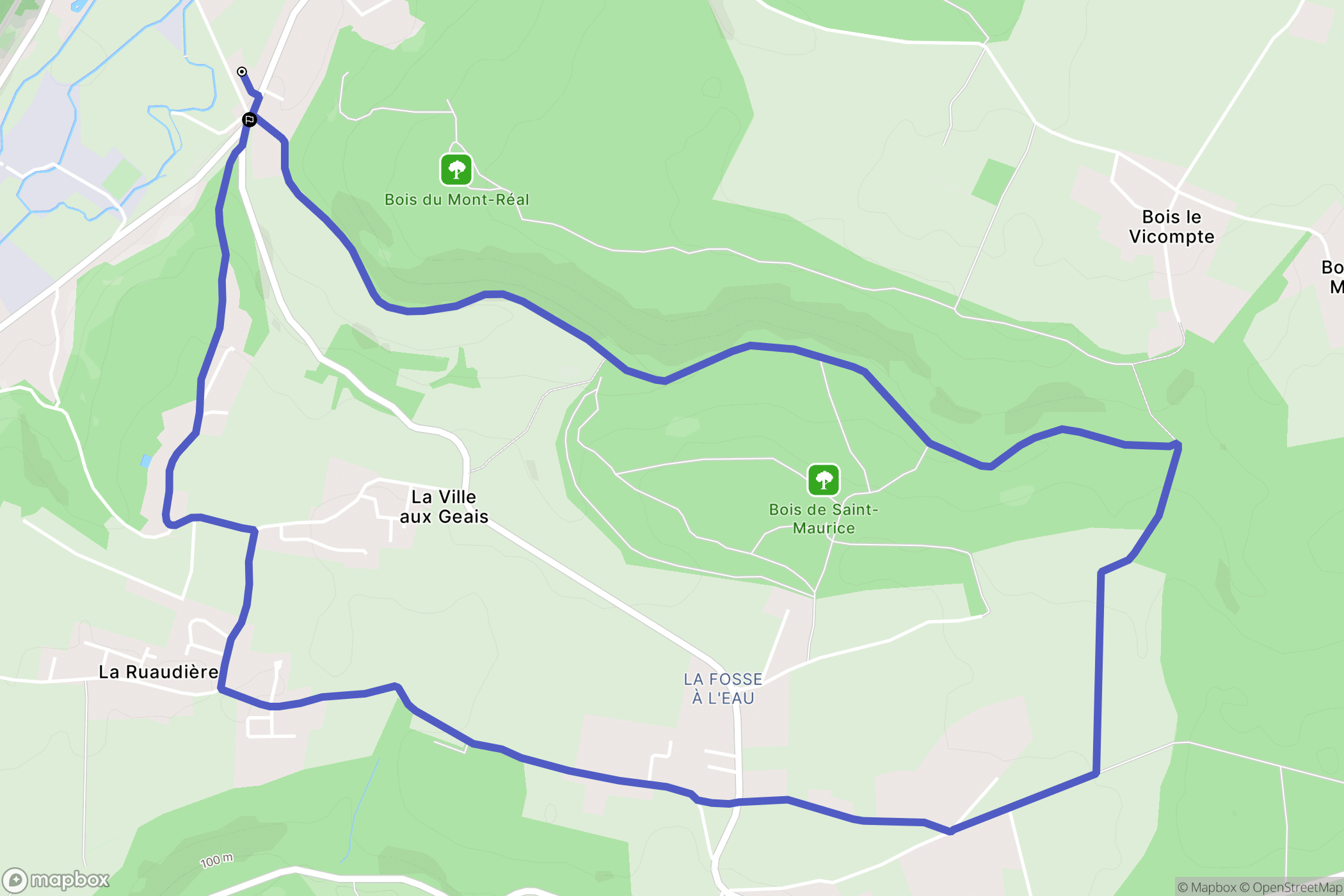 Montville : carte du parcours de randonnée - France