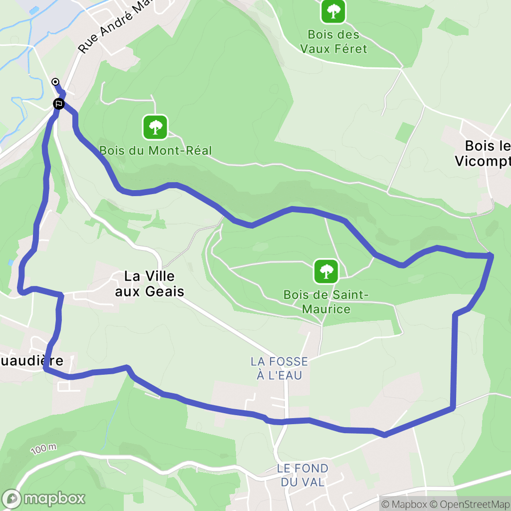 Montville : carte du parcours de randonnée - France