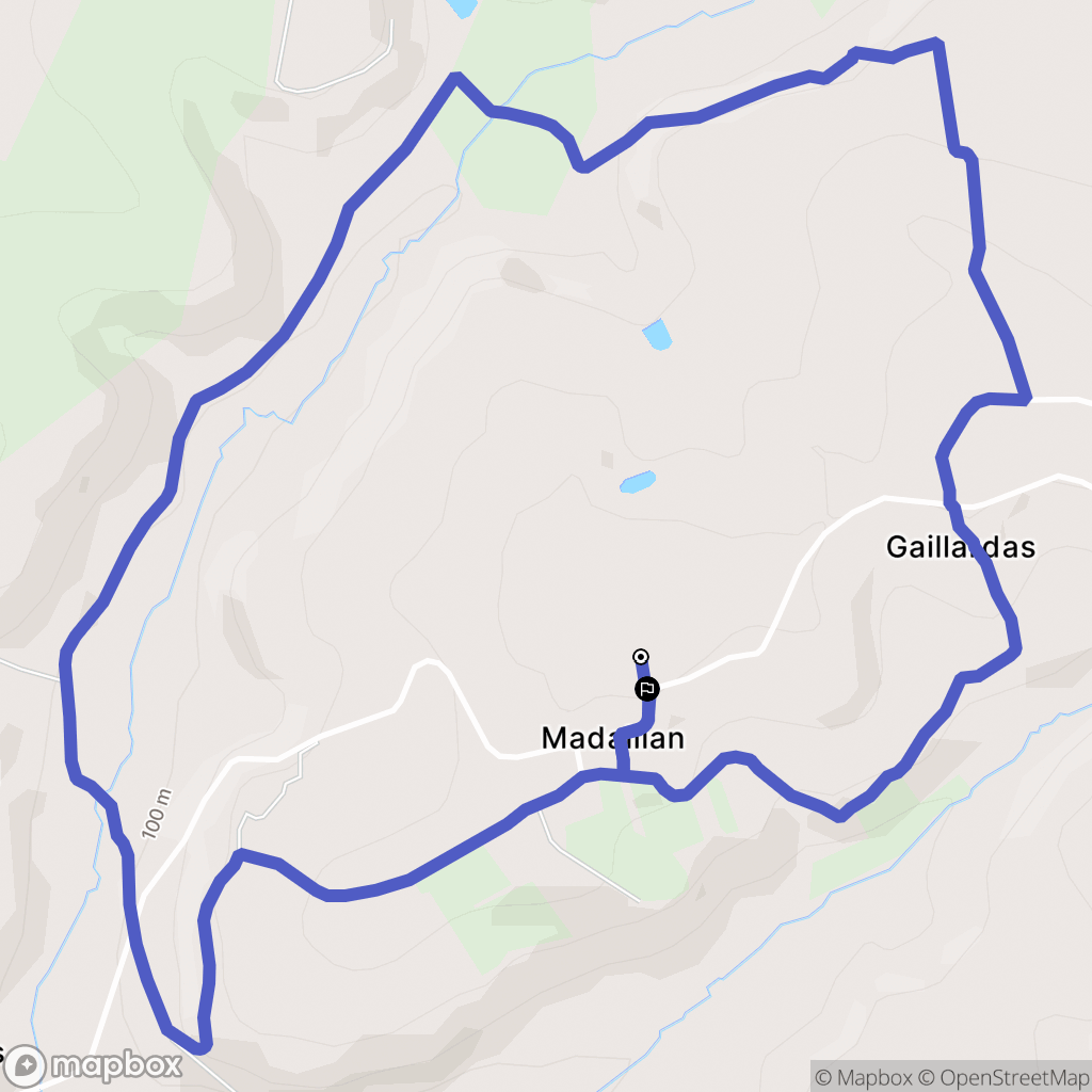 Madaillan : carte du parcours de randonnée - France