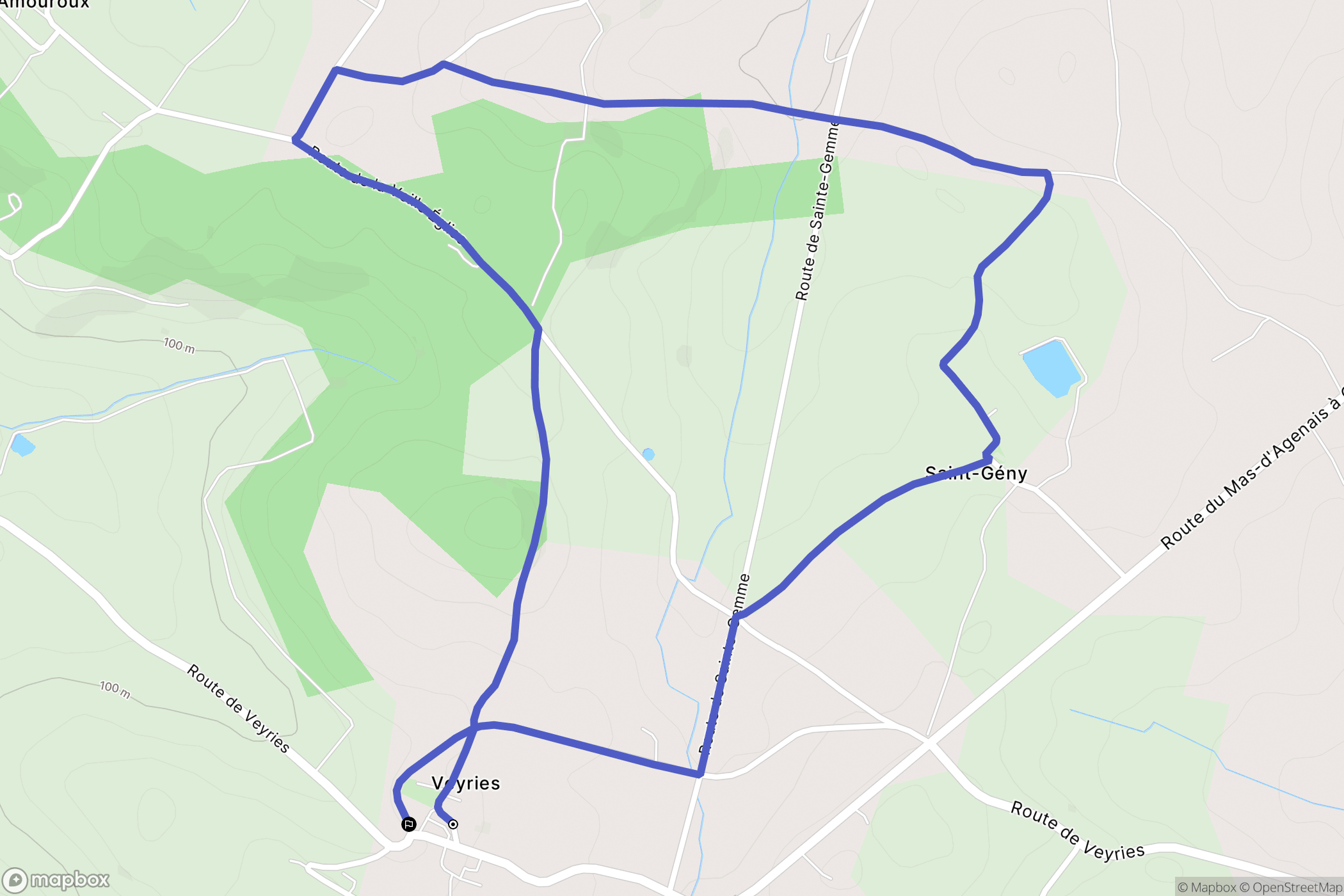 Labastide-Castel-Amouroux : carte du parcours de randonnée - France