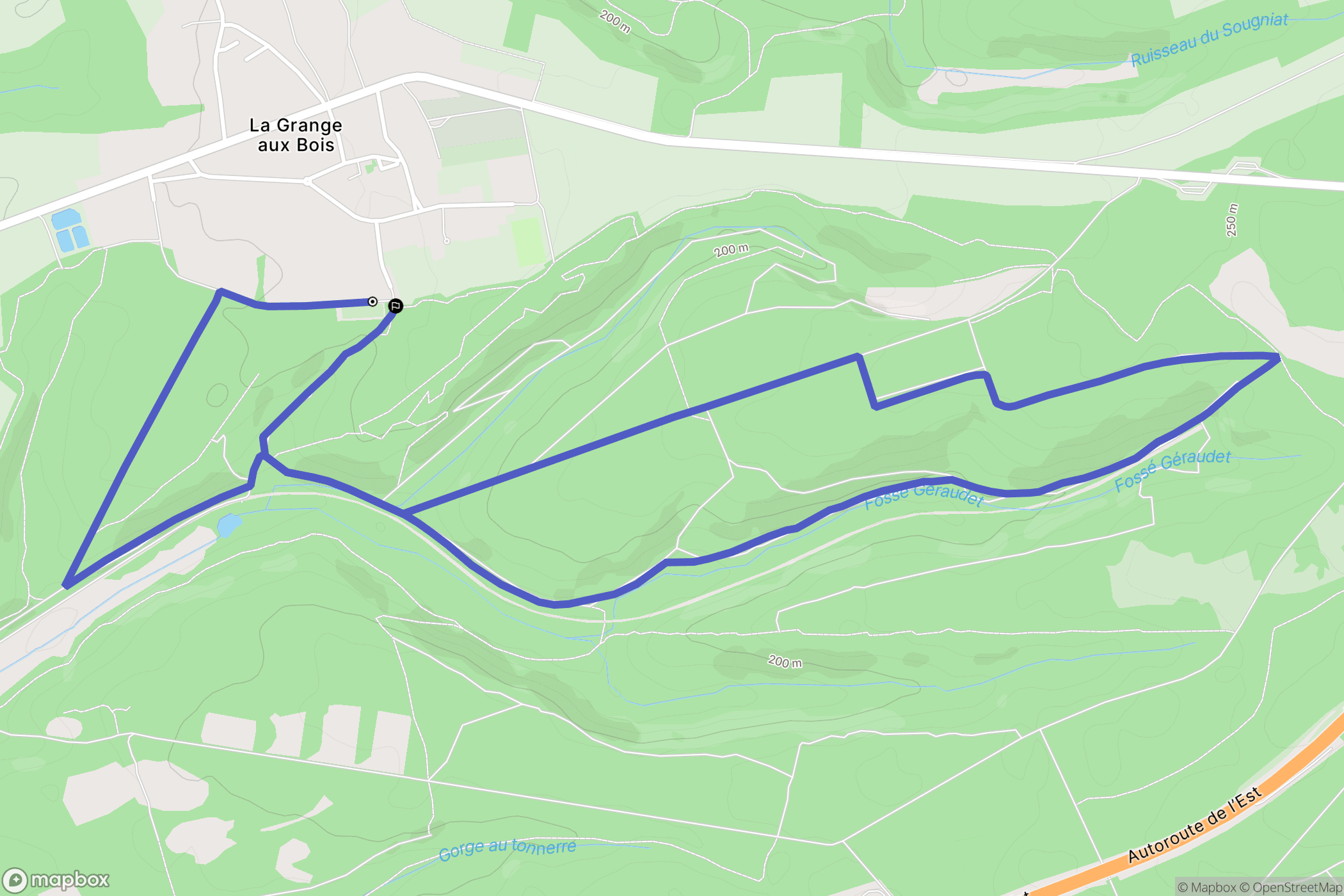 Sainte-Menehould : carte du parcours de randonnée - France