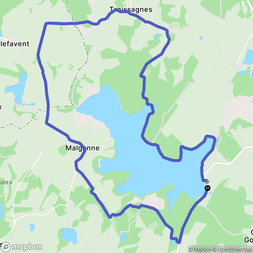 Charensat : carte du parcours de randonnée - France