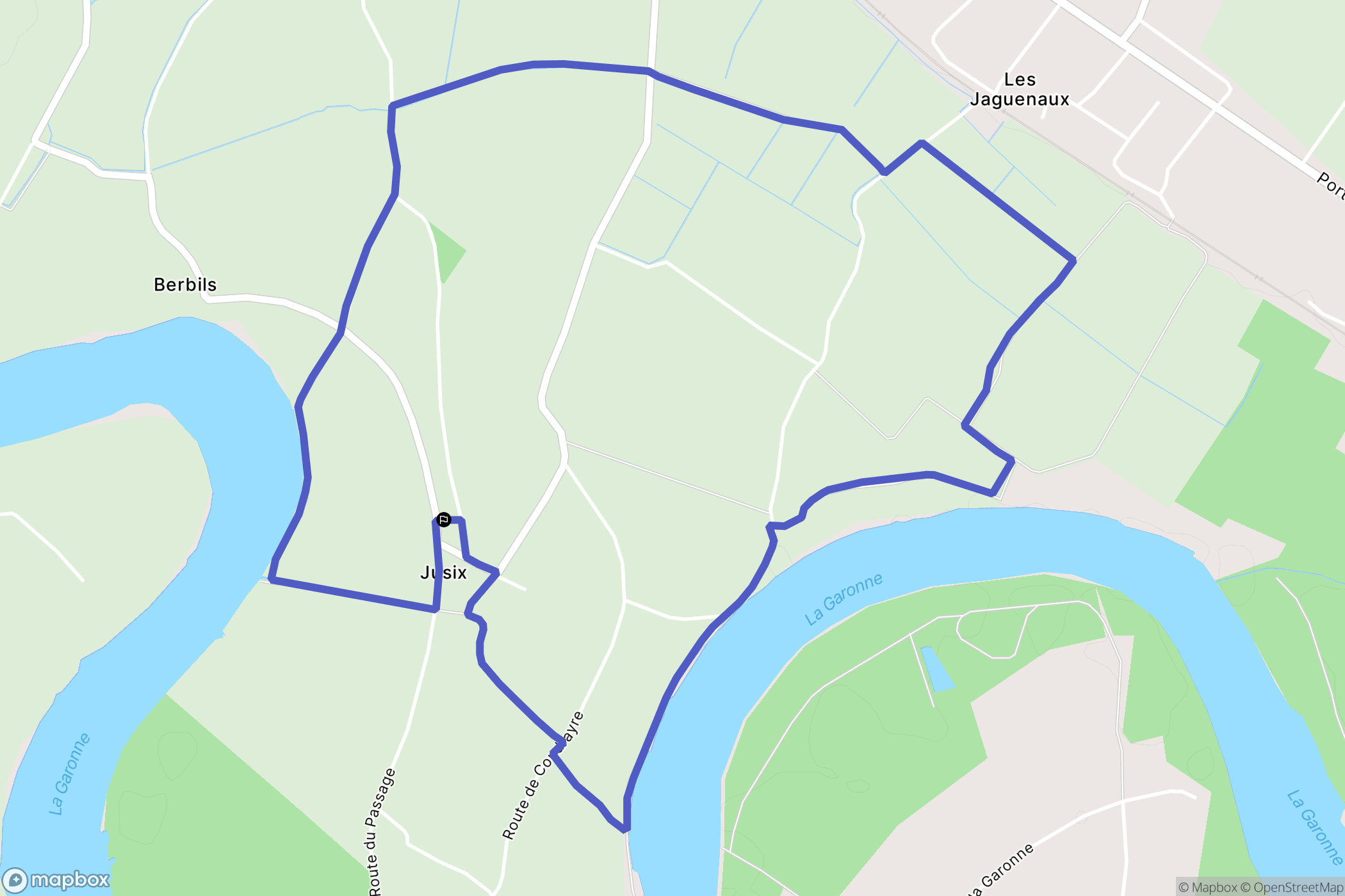 Jusix : carte du parcours de randonnée - France