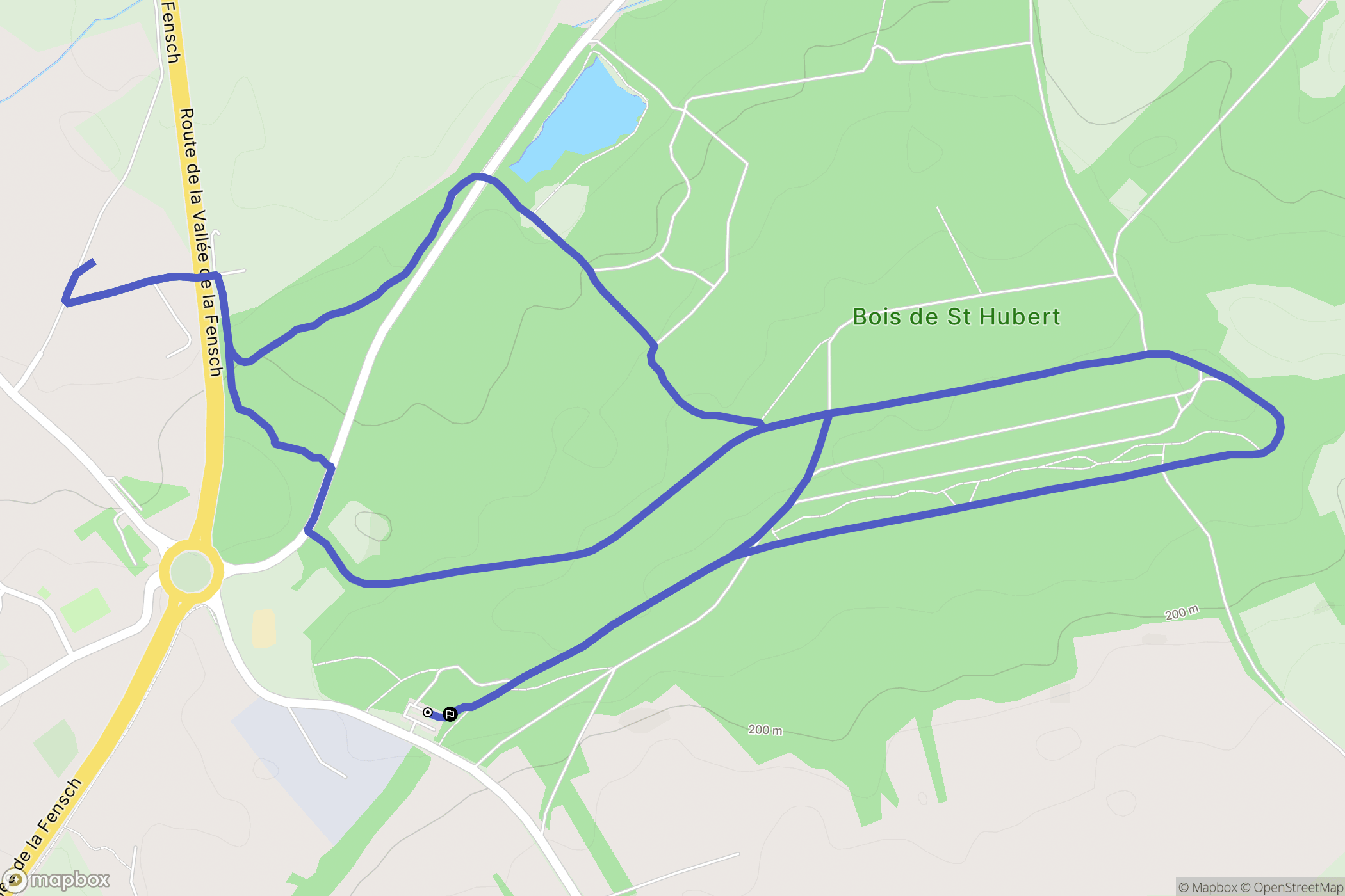 Gandrange : carte du parcours de randonnée - France