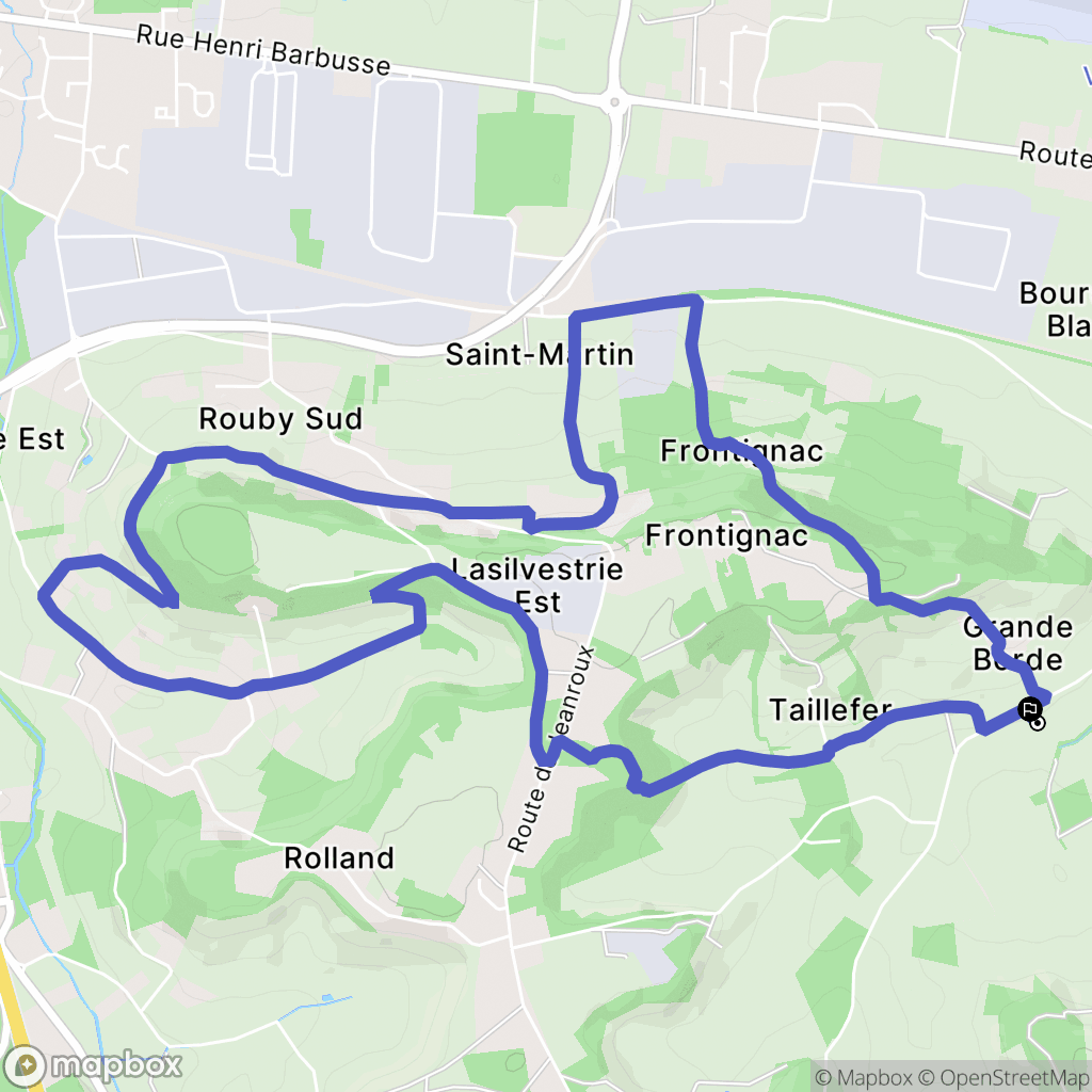 Saint-Germain  (Villeneuve-sur-Lot) : carte du parcours de randonnée - France