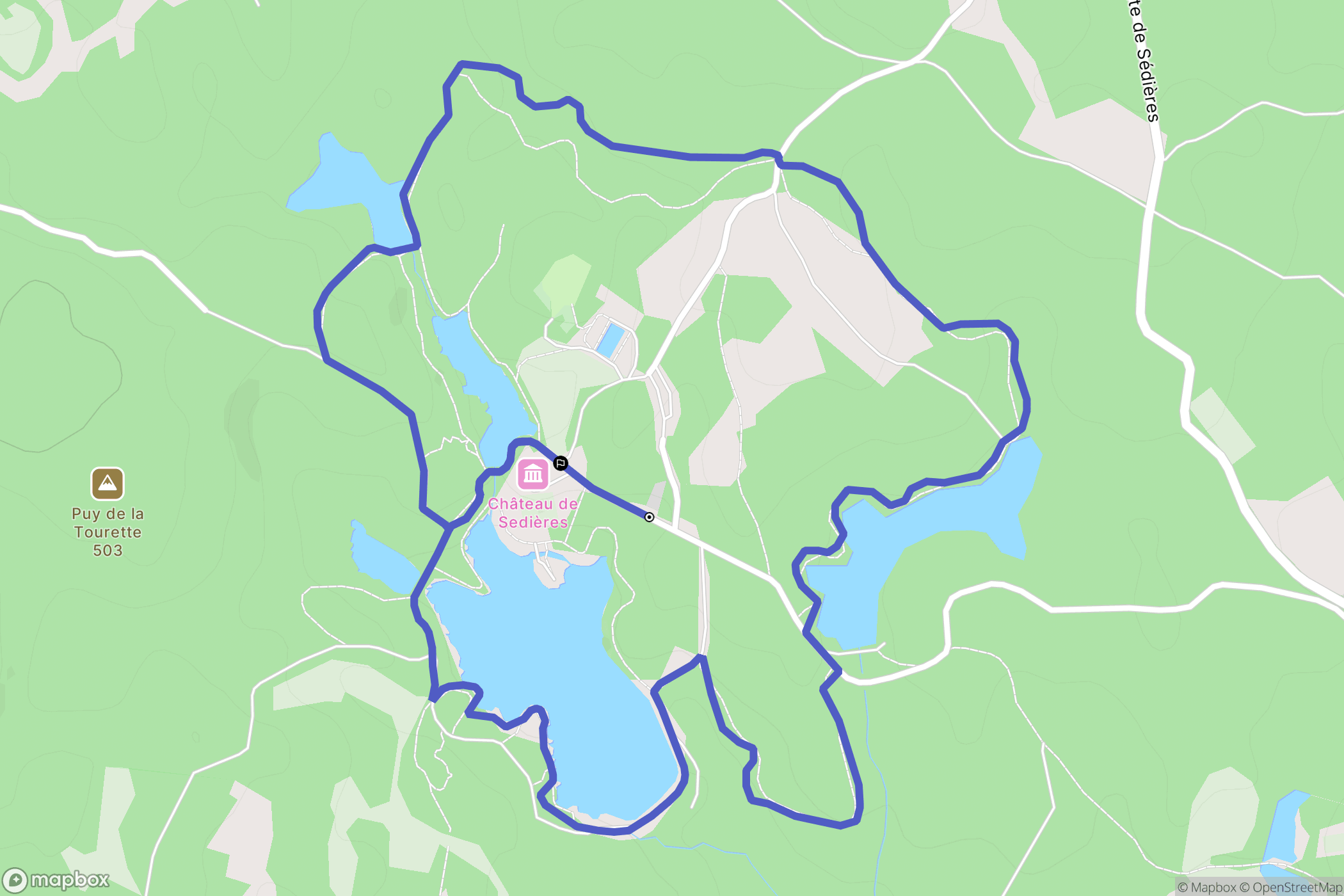 Clergoux : carte du parcours de randonnée - France